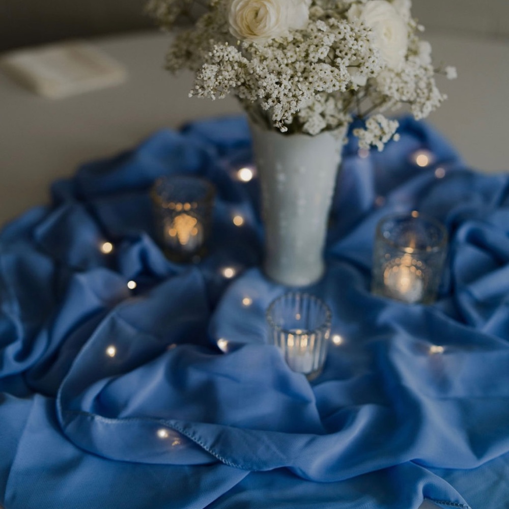 Set of 10 Blue Wedding Party Baby Shower Table Runners